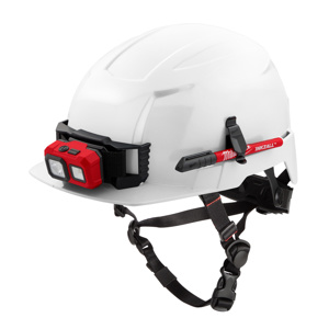 Milwaukee BOLT™ Front Brim Unvented Safety Helmets 6-1/2 - 8-1/2 in Ratcheting No Logo White