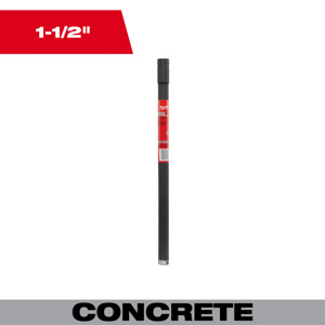 Milwaukee Premium Wet Core Bits 1-1/2 x 15 in Diamond Coated 5/8 in