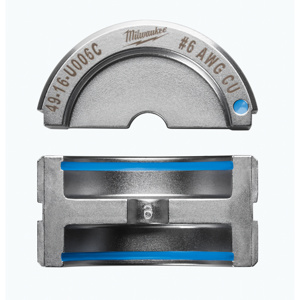 Milwaukee M18™ FORCE LOGIC™ Crimping Tool Dies U Dies 6 AWG 6 Ton Metal