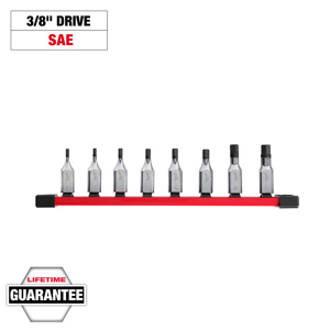 Milwaukee SAE Hex Drive Bit Socket Set 8 Piece