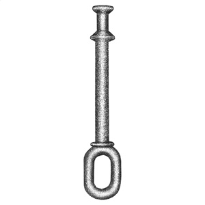 Hubbell Power Hot Line Link, Oval Eye Balls Steel