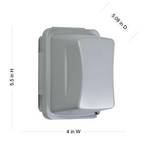 Hubbell Electrical Weatherproof While-in-Use Box Covers 1 Gang Gray