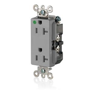 Leviton 16362 Series Duplex Receptacles 20 A Extra Heavy-Duty Hospital Grade Gray