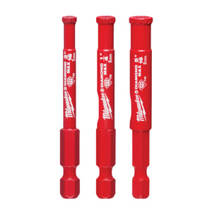 Milwaukee Hole Saw One-piece Bit Sets 3 Piece 3/16 in, 1/4 in, 5/16 in Diamond Coated
