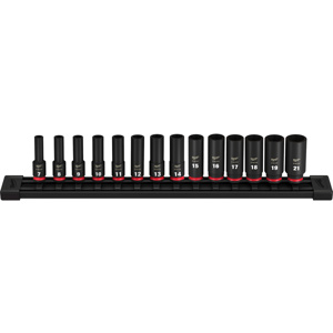 Milwaukee Metric Socket Sets Deep 3/8 in 14 Piece 6 Point