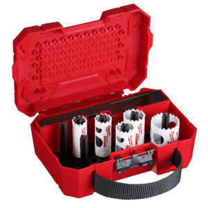 Milwaukee Hole Saw Sets 9 Piece 3/4 in, 7/8 in, 1in, 1-1/8 in, 1-1/2 in High Speed Steel