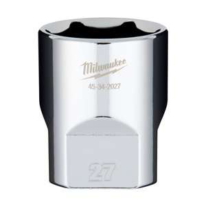 Milwaukee Metric Sockets 1/2 in Standard 6 Point 27 mm