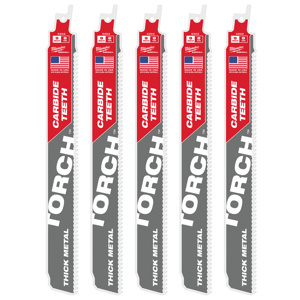 Milwaukee SAWZALL® Reciprocating Saw Blades 5 Piece 7 TPI 9 in Metal