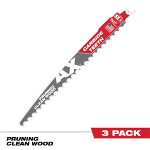 Milwaukee SAWZALL® Reciprocating Saw Blades 3 Piece 3 TPI 9 in Wood