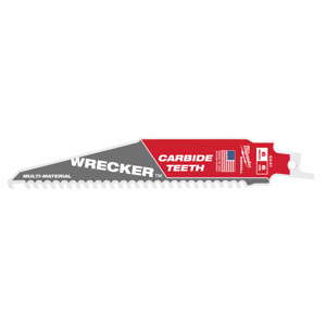 Milwaukee SAWZALL® Reciprocating Saw Blades 1 Piece 6 TPI 6 in Multi-material Demo, Fang Tip