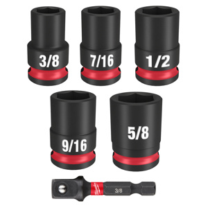 Milwaukee SAE Socket Sets Standard 3/8 in 6 Piece 6 Point