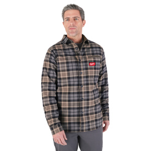 Milwaukee GRIDIRON™ Heavyweight Button Work Shirts 2XL Gray Male