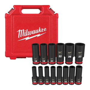 Milwaukee Metric Socket Sets Deep 1/2 in 14 Piece 6 Point