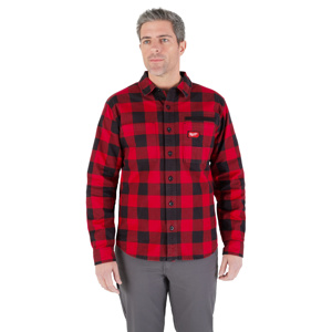 Milwaukee GRIDIRON™ Heavyweight Button Work Shirts 2XL Red Male