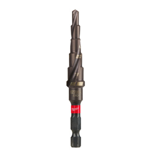 Milwaukee Step Drill Bits 3/16 - 1/2 in Titanium 13 Step Quick-change Hex Shank 1/4 in
