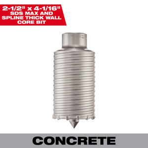 Milwaukee Two-piece Core Bits 2-1/2 x 5 in Carbide Tipped SDS Max® Shank