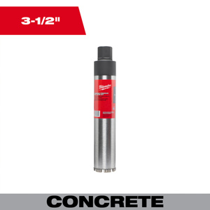 Milwaukee Premium Wet Core Bits 3-1/2 x 15 in Diamond Coated 1-1/4 in