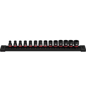 Milwaukee Metric Socket Sets Standard 3/8 in 14 Piece 6 Point
