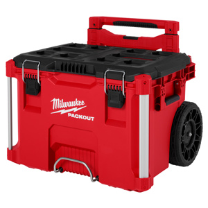 Milwaukee PACKOUT™ Rolling Tool Boxes Fully Collapsible Handle: 19.75 in 1 Compartment plus Tray Polypropylene