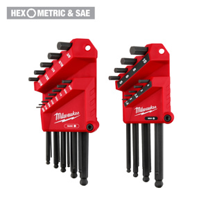 Milwaukee Folding Hex Key Sets 22 Piece Metric/SAE L Handle Uninsulated