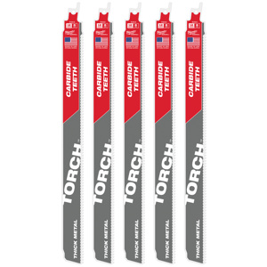 Milwaukee SAWZALL® Reciprocating Saw Blades 5 Piece 8 TPI 12 in Metal