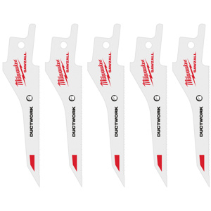 Milwaukee SAWZALL® Reciprocating Saw Blades 5 Piece 30 TPI 3-1/3 in Duct Fang Tip, Pierce Point