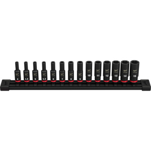 Milwaukee Metric Socket Sets Deep 1/4 in 14 Piece 6 Point