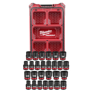Milwaukee Metric / SAE Socket Sets Standard 1/2 in 27 Piece 6 Point