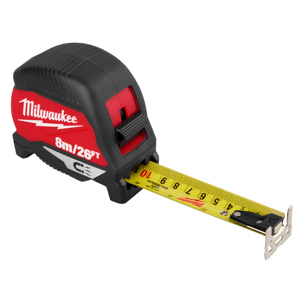 Milwaukee Magnetic Tip Tape Measures 16 ft SAE Automatic Rewind Toggle Lock 1-1/4 in