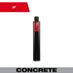 Milwaukee Ultra Wet Core Bits 3 x 18.7 in Diamond Coated 1-1/4 in