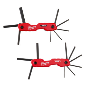 Milwaukee Folding Hex Key Sets 17 Piece Metric/SAE Folding Uninsulated