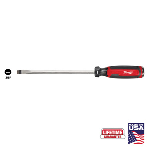 Milwaukee Slotted Tip Demolition Screwdrivers 3/8 in 8 in Not Magnetic Manual