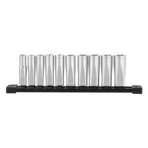 Milwaukee Metric Socket Sets Deep 3/8 in 10 Piece 6 Point