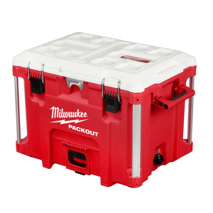 Milwaukee PACKOUT™ Coolers 40 qt 22 in W x 16.25 ni L x 17 in H White<multisep/>Red