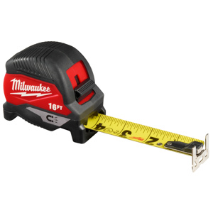 Milwaukee Magnetic Tip Tape Measures 16 ft SAE Automatic Rewind Toggle Lock