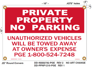 Designer Decal PGE Safety Signs