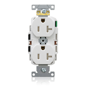 Leviton Duplex Receptacles 20 A Commercial Specification Grade White