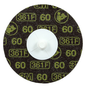 3M Abrasive Discs Brown Gray 2 in 60 Aluminum Oxide Roloc™ 361F Plastic Button