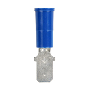 3M Male Insulated Disconnects 16 - 14 AWG Butted Barrel Blue Vinyl