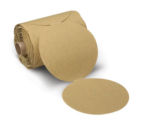 3M Abrasive Disc Rolls Gold 5 in 220 Aluminum Oxide Stikit™ 236U PSA