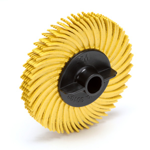 3M Bristle Discs Yellow 2 in 80 Ceramic Scotch-Brite™ RB-ZB Center Hole 3/8 in