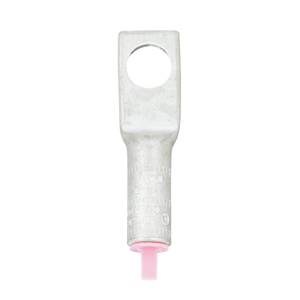 3M 40100 Series Long Barrel Compression Lugs 1/2 in 1 Hole Pink 2 AWG
