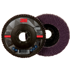 3M Flap Discs Purple 4-1/2 in 60 Ceramic 769F Finesse-it™ Center Hole 7/8 in