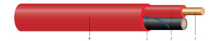 Southwire Multi-conductor Plenum Fire Alarm Cable 18 AWG 18/2 Solid 1000 ft Reel Red