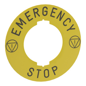 9001KN9318 E-STOP YEL LGND