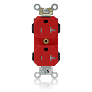 Leviton MT563-S Series Duplex Receptacles 20 A Heavy-Duty Industrial Specification Grade Red