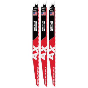 Milwaukee SAWZALL® Reciprocating Saw Blade Sets 3 Piece 5 TPI 12 in Fang Tip