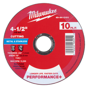 Milwaukee Cut-off Wheels