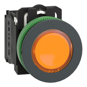 XB5FW35G5 FLSH ORG CAP LED 1NO1NC SCR