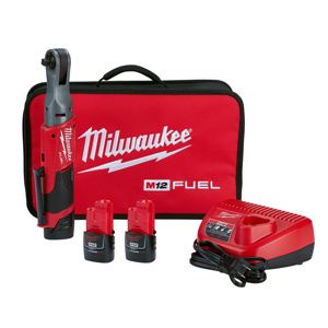 Milwaukee M12™ FUEL™ Ratchet Wrench Kits 3/8 in Cordless 55 ft lbs